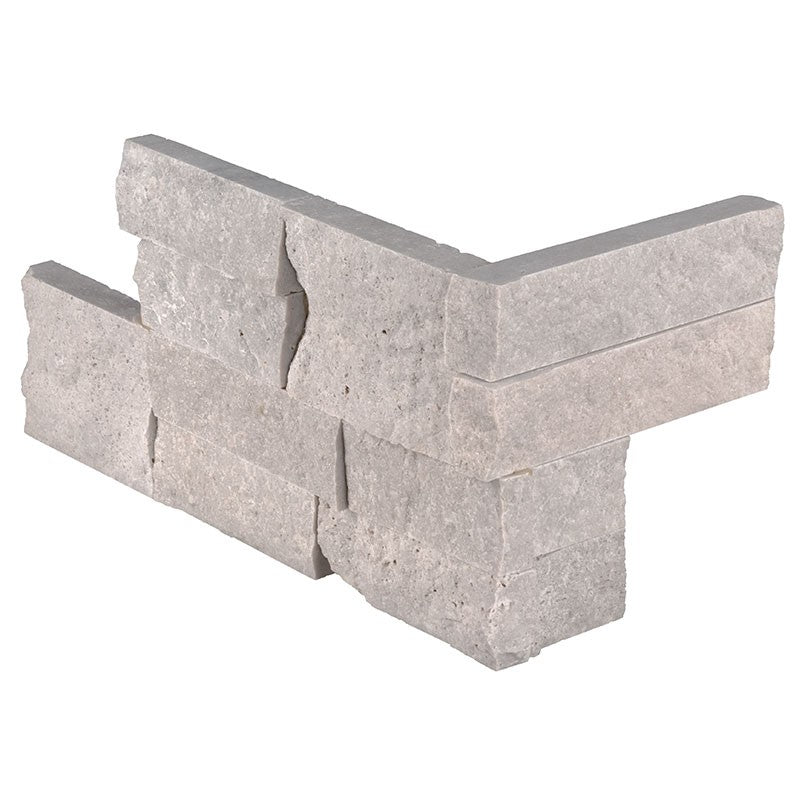 Iceland Gray stacked stone corner piece, close up product view