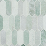 Icelandic Green Picket Marble Mosaic Tile | KBF Home Improvement