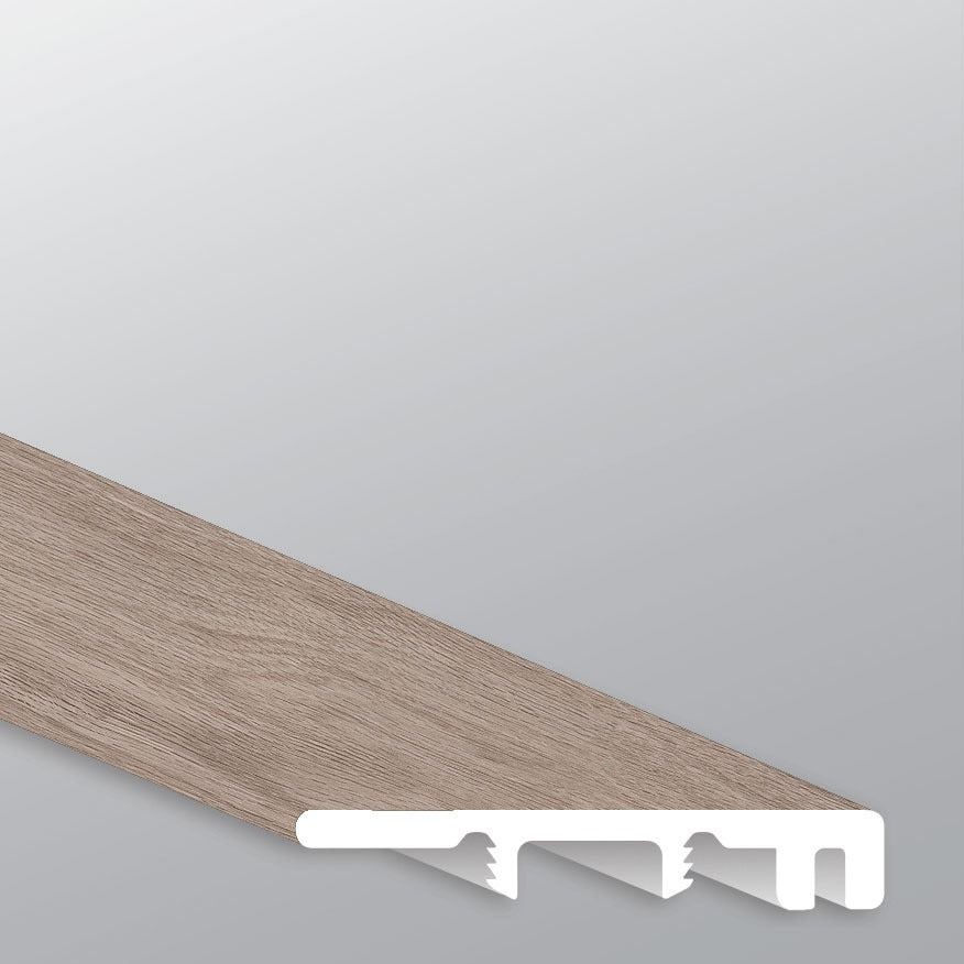 Kallum Bleached Elm end cap trim for loose lay vinyl plank flooring