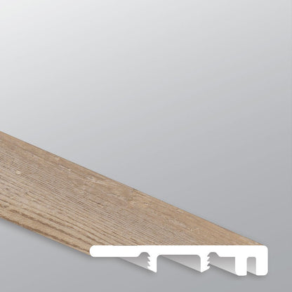 Katavia Lime Washed Oak end cap trim for glue down vinyl plank flooring