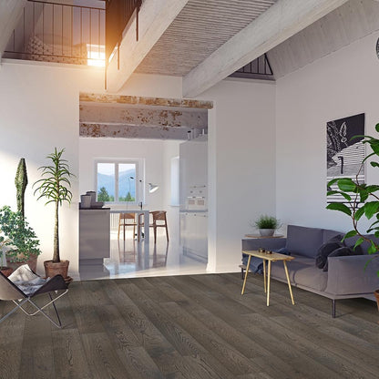 Ladson Atwood engineered wood flooring installed in a living room