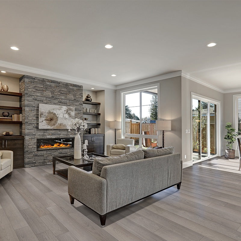 Ladson Bourland engineered wood flooring installed in a living room