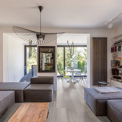 Ladson Bourland engineered wood flooring installed in a living room