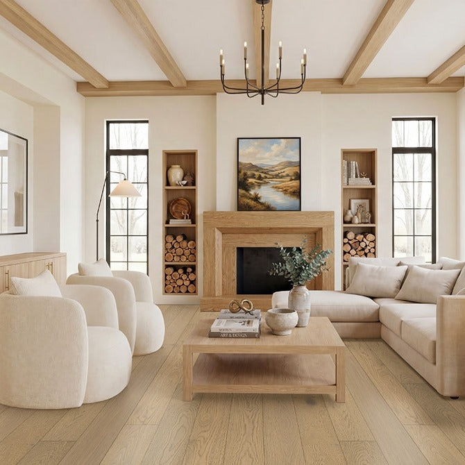 Ladson Talren engineered wood flooring installed in a living room