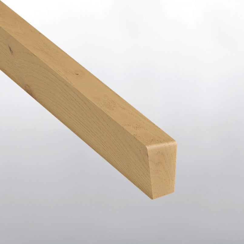 Talren stair tread return trim, matching Ladson Talren engineered wood