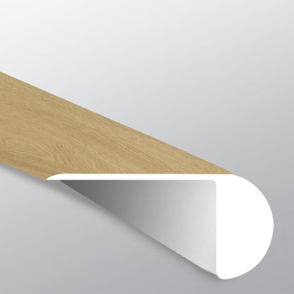 Laurel Reserve Bayside Buff overlapping stair nose trim for rigid core SPC vinyl plank flooring