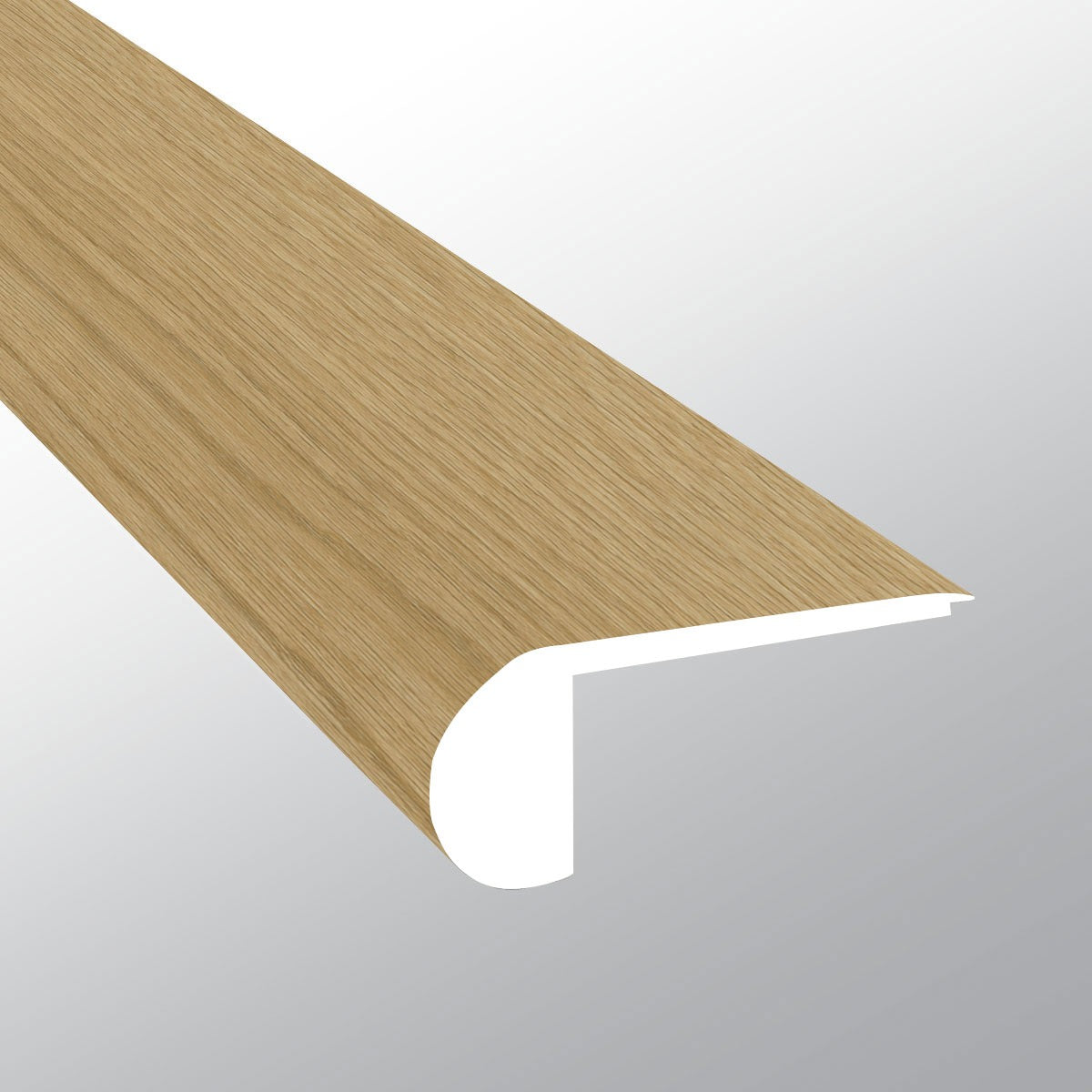 Laurel Reserve Bayside Buff flush stair nose trim for rigid core SPC vinyl plank flooring