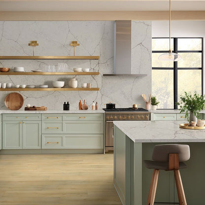 Laurel Tranquilla SPC rigid core vinyl flooring installed in a kitchen