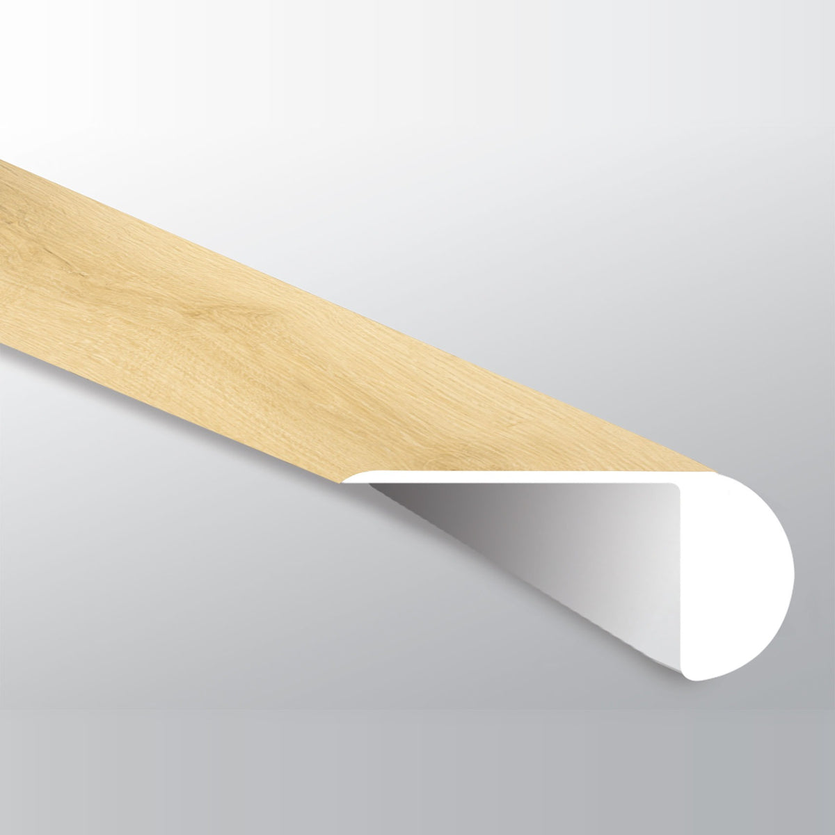 Laurel Tranquilla round overlapping stair nose trim for SPC rigid core vinyl flooring