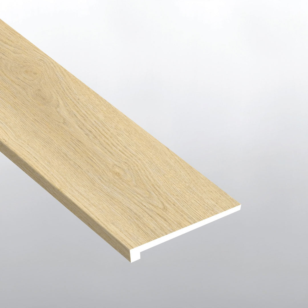 Laurel Tranquilla square eased edge stair tread trim for SPC rigid core vinyl flooring