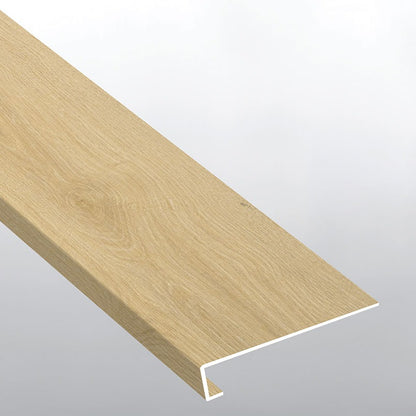 Laurel Tranquilla wide square eased edge stair tread trim for SPC rigid core vinyl flooring
