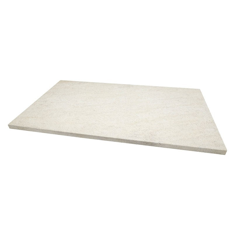 Legions Quartz White porcelain pavers, close up product view showing color and texture