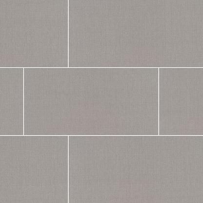 Loft Gris fabric look porcelain tile, matte finish, 12 by 24 inch view