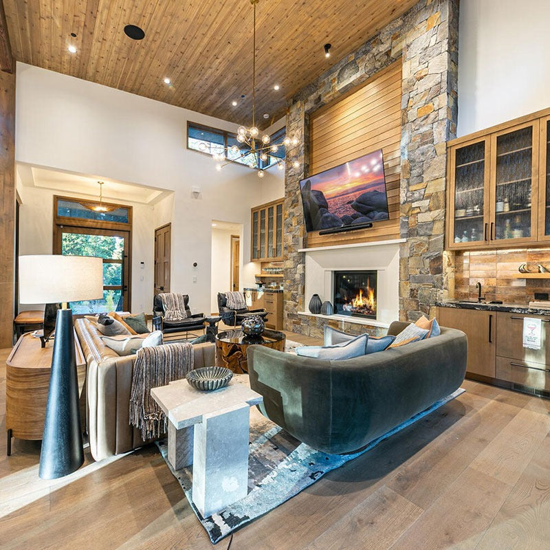 Marza Rust ceramic tile shown in a finished room, scene 2