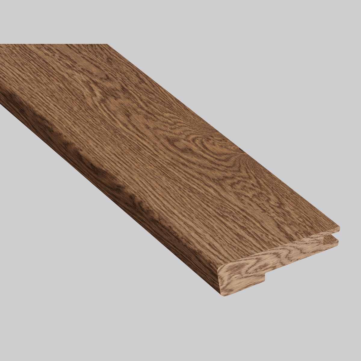 Clayborne square flush stair nose trim, matching McCarran Clayborne engineered wood
