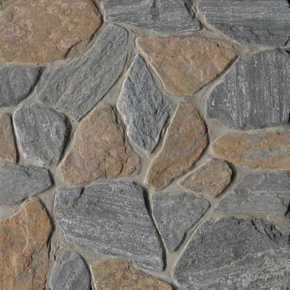 Metuchen Hills Fieldstone natural thin stone veneer, close up product view showing color and texture