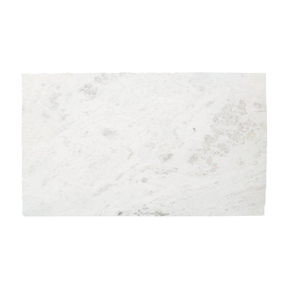 Absolute White marble slab, full slab view