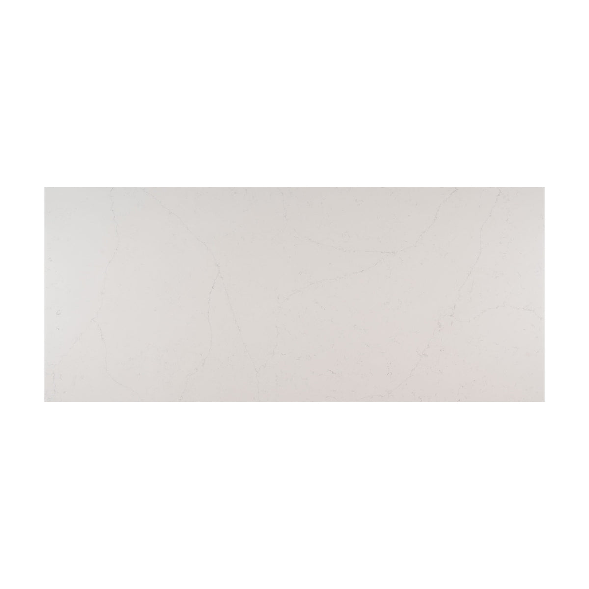 Alabaster White quartz slab, full slab view