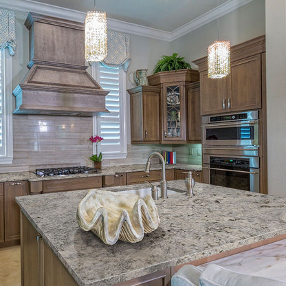 Alpine Valley granite countertop installed in a kitchen