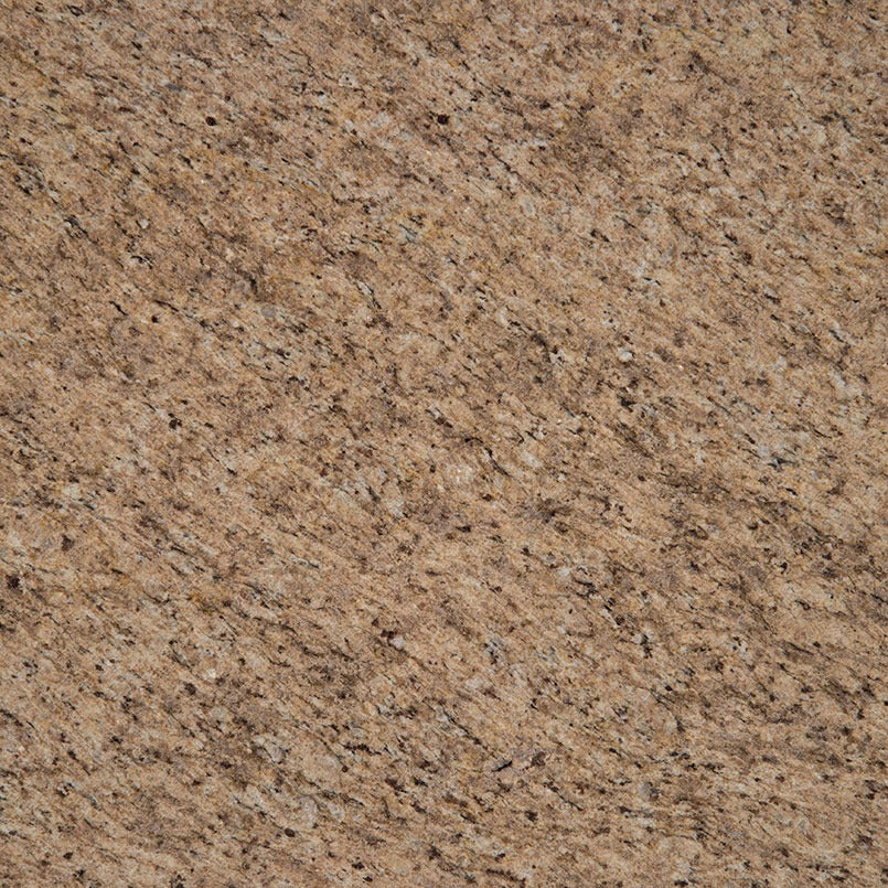 Amarello Ornamental granite slab, close up of the surface