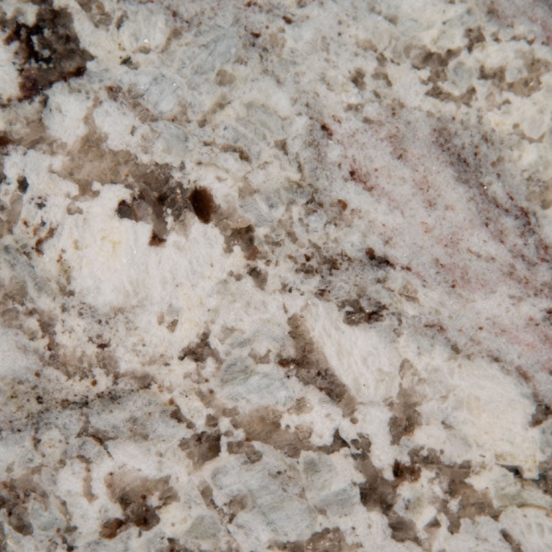 Andino White granite slab, close up of the surface
