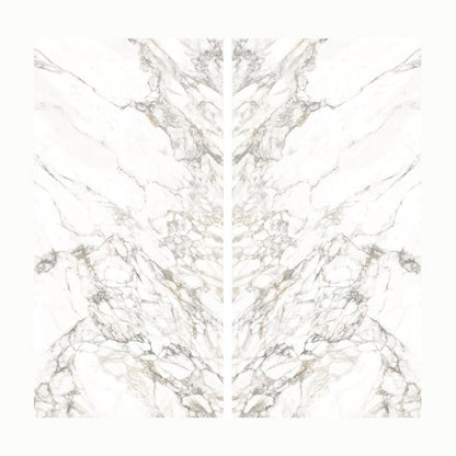 Arabascato Visio porcelain, bookmatched pair of slabs