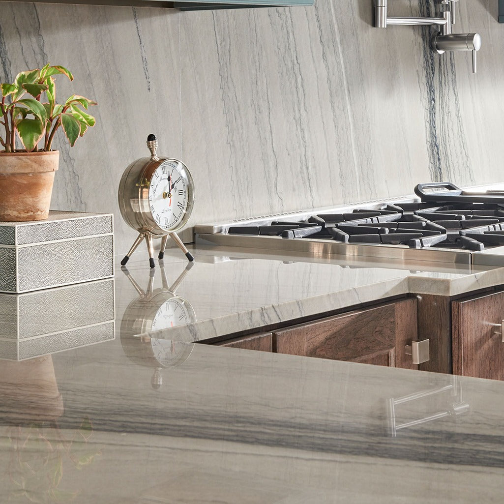 Audacia quartzite installed in a room setting