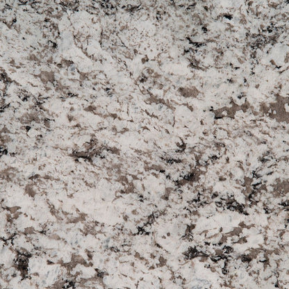 Avalon White granite slab, close up of the surface