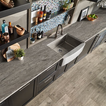 Azul Celeste granite countertop installed in a kitchen
