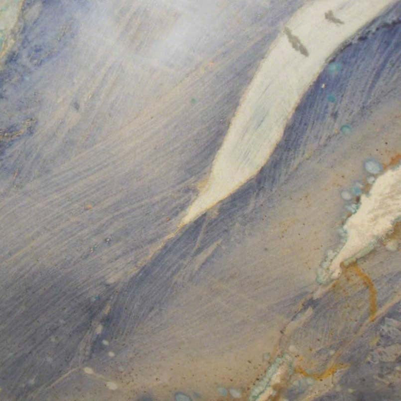 Azul Macaubas quartzite slab, close up of the stone surface