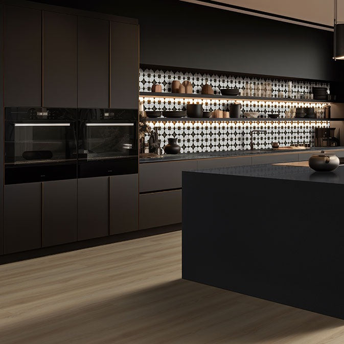 Belvedere quartzite countertop installed in a kitchen