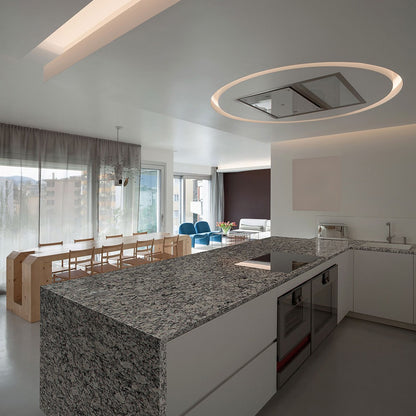 Bianco Frost granite countertop installed in a kitchen