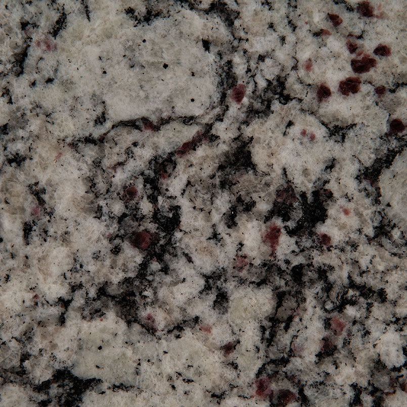 Bianco Frost granite slab, close up of the surface