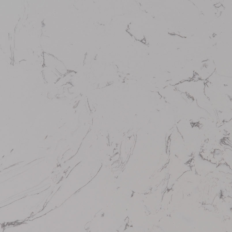 Bianco Venato engineered marble slab, close up of the stone surface