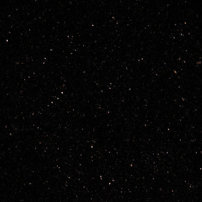 Black Galaxy granite slab, close up of the surface