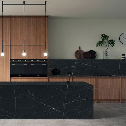 Black Soapstone soapstone installed in a room setting