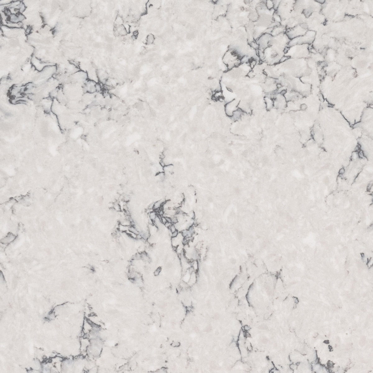 Blanca Arabescato LumaLuxe quartz slab, close up of the surface