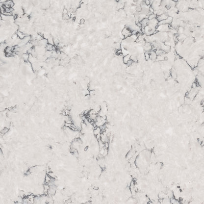 Blanca Arabescato LumaLuxe quartz slab, close up of the surface