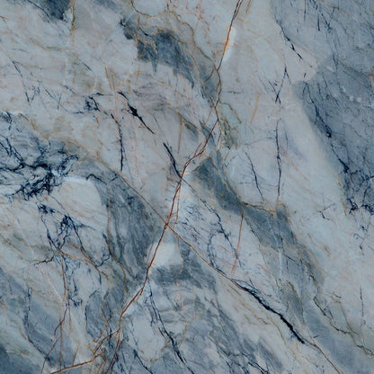 Blue Lava quartzite slab, close up of the stone surface