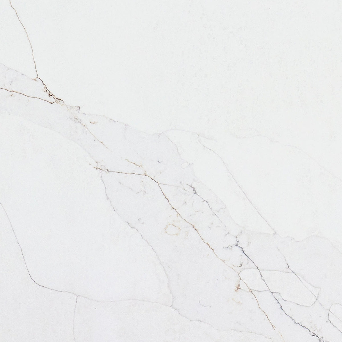 Calacatta Abezzo quartz slab, close up of the surface