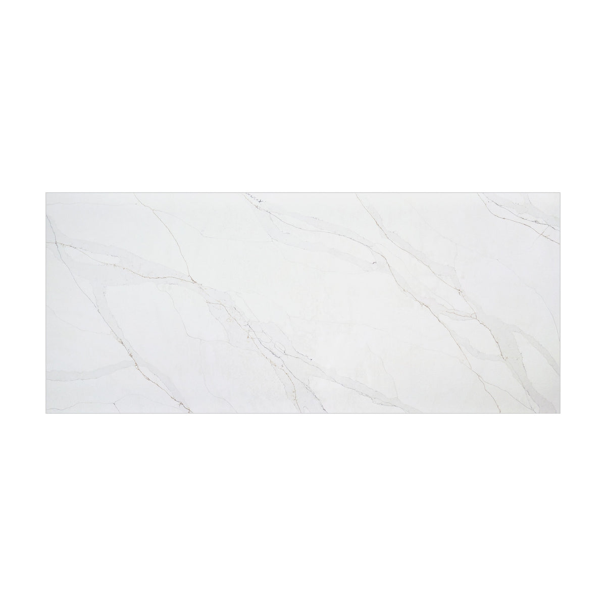 Calacatta Abezzo quartz slab, full slab view