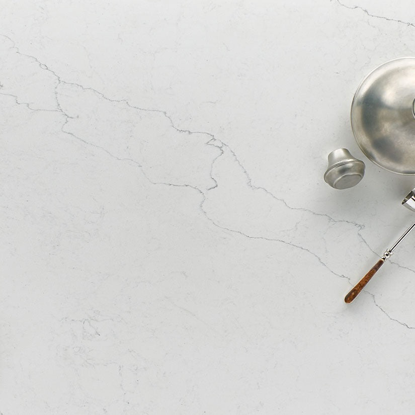Calacatta Alto quartz countertop installed in a room setting