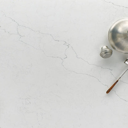 Calacatta Alto quartz countertop installed in a room setting