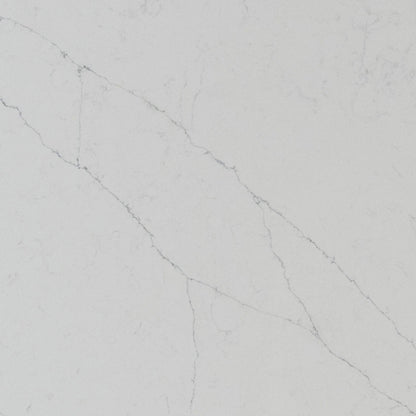 Calacatta Alto quartz slab, close up of the surface