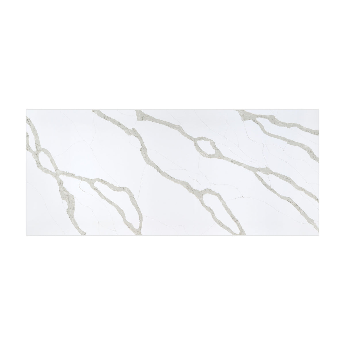 Calacatta Bali quartz slab, full slab view