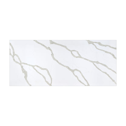 Calacatta Bali quartz slab, full slab view