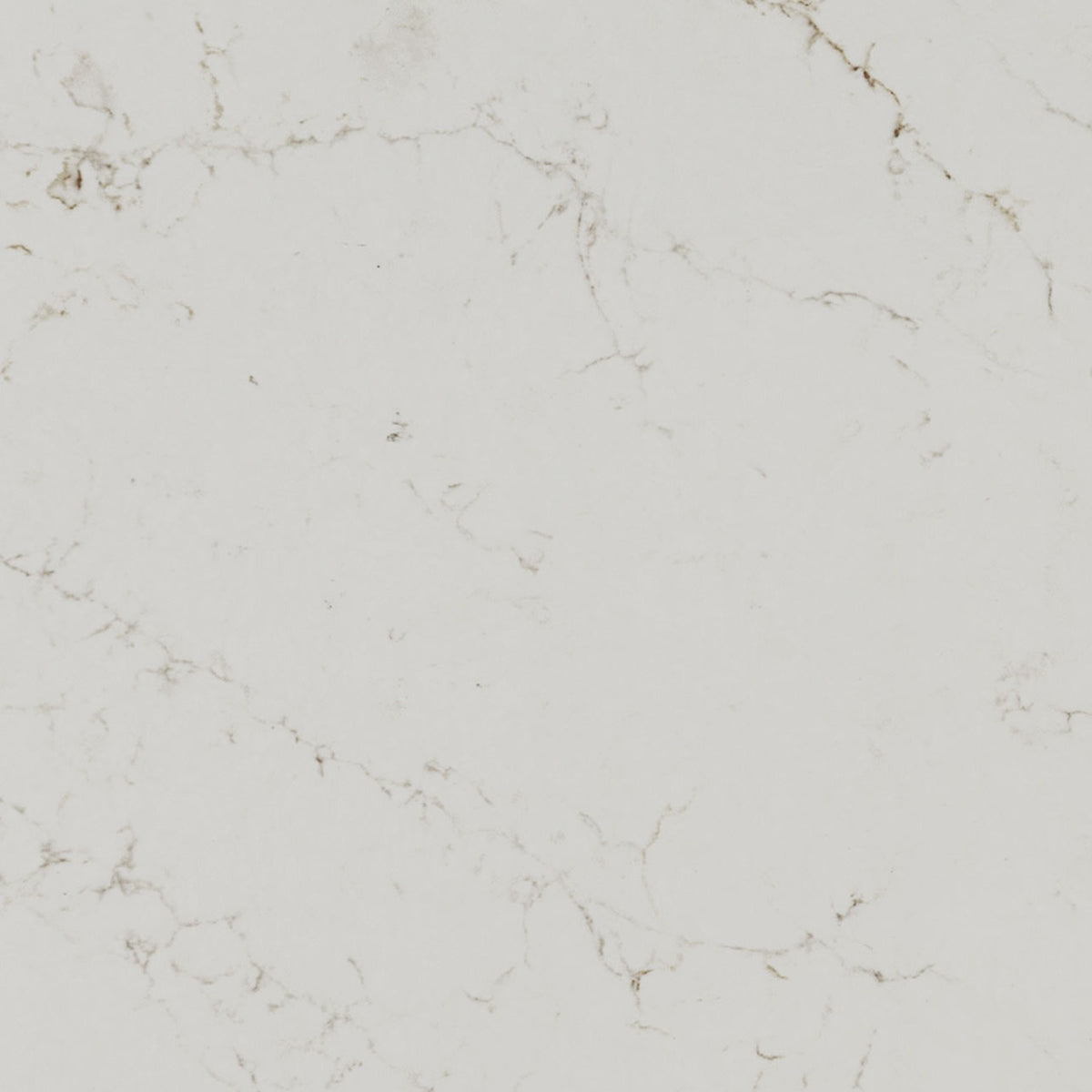 Calacatta Delios LumaLuxe quartz slab, close up of the surface