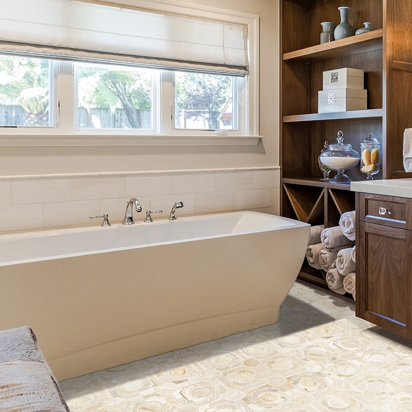 Calacatta Elysio quartz countertop installed in a room setting