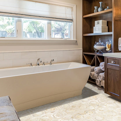 Calacatta Elysio quartz countertop installed in a room setting
