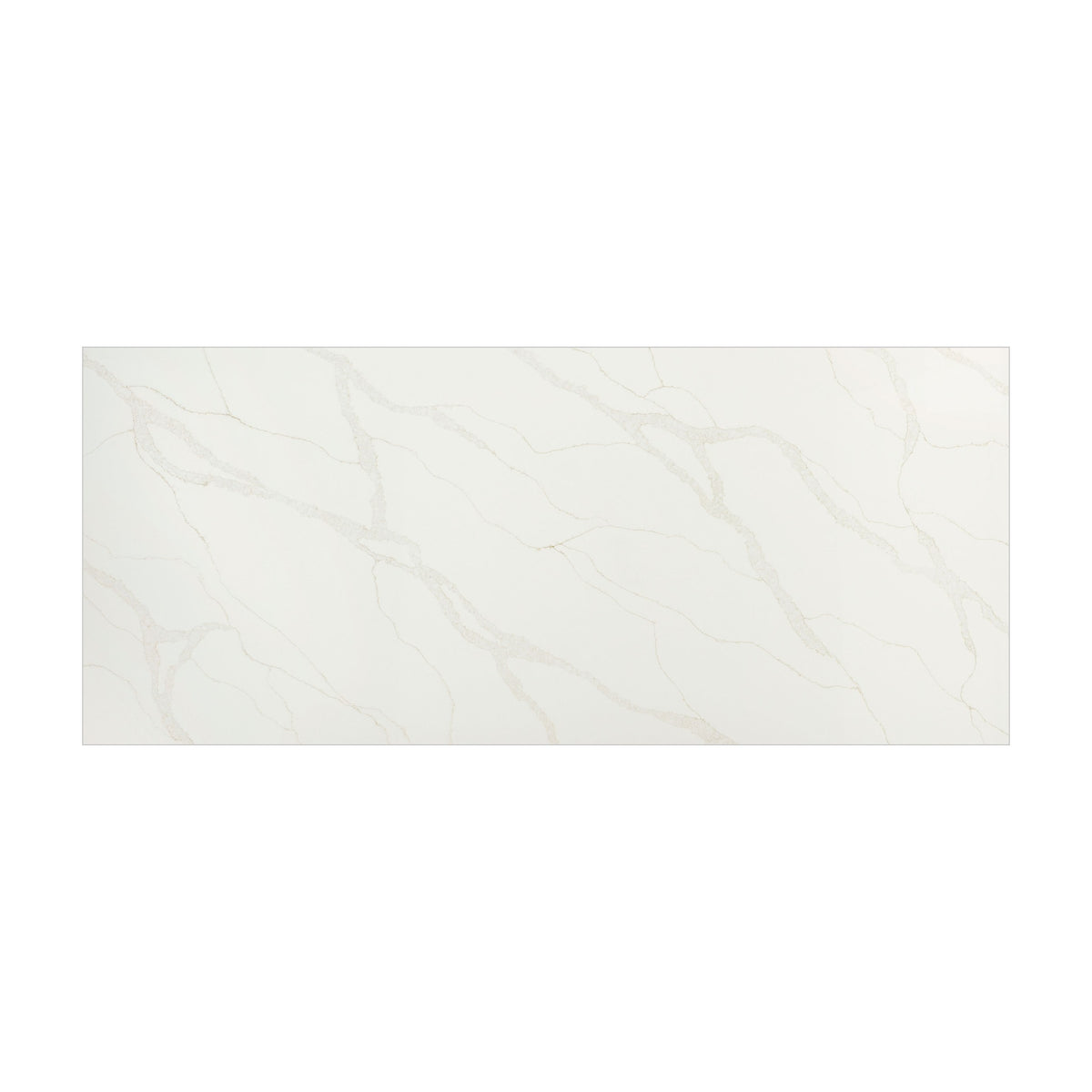 Calacatta Elysio quartz slab, full slab view